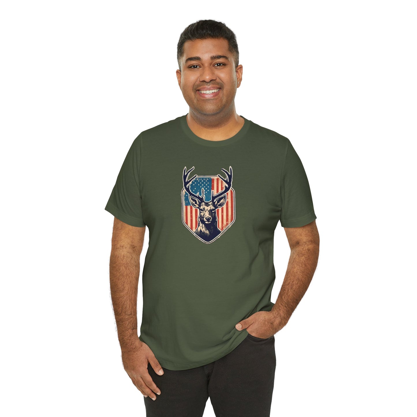 American Flag Deer T-Shirt