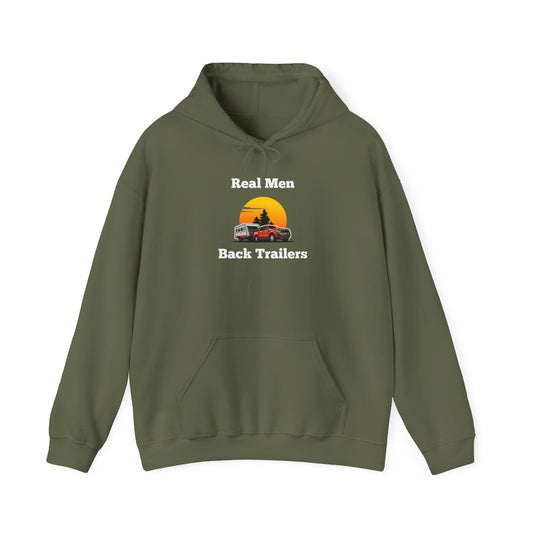 Real Men Back Trailers Hoodie