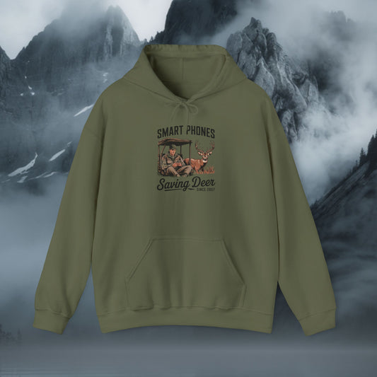 Smart Phones, Saving Deer Hoodie